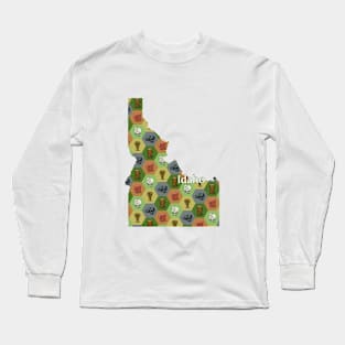 Idaho State Map Board Games Long Sleeve T-Shirt